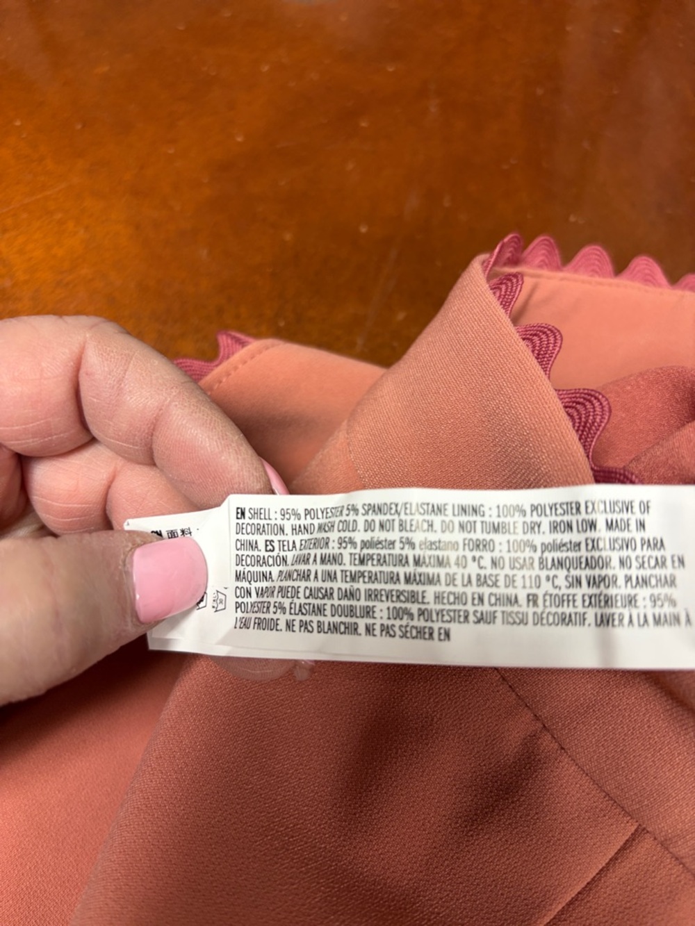 English Factory Coral Scalloped High-Waist Shorts - Picture 6 of 6